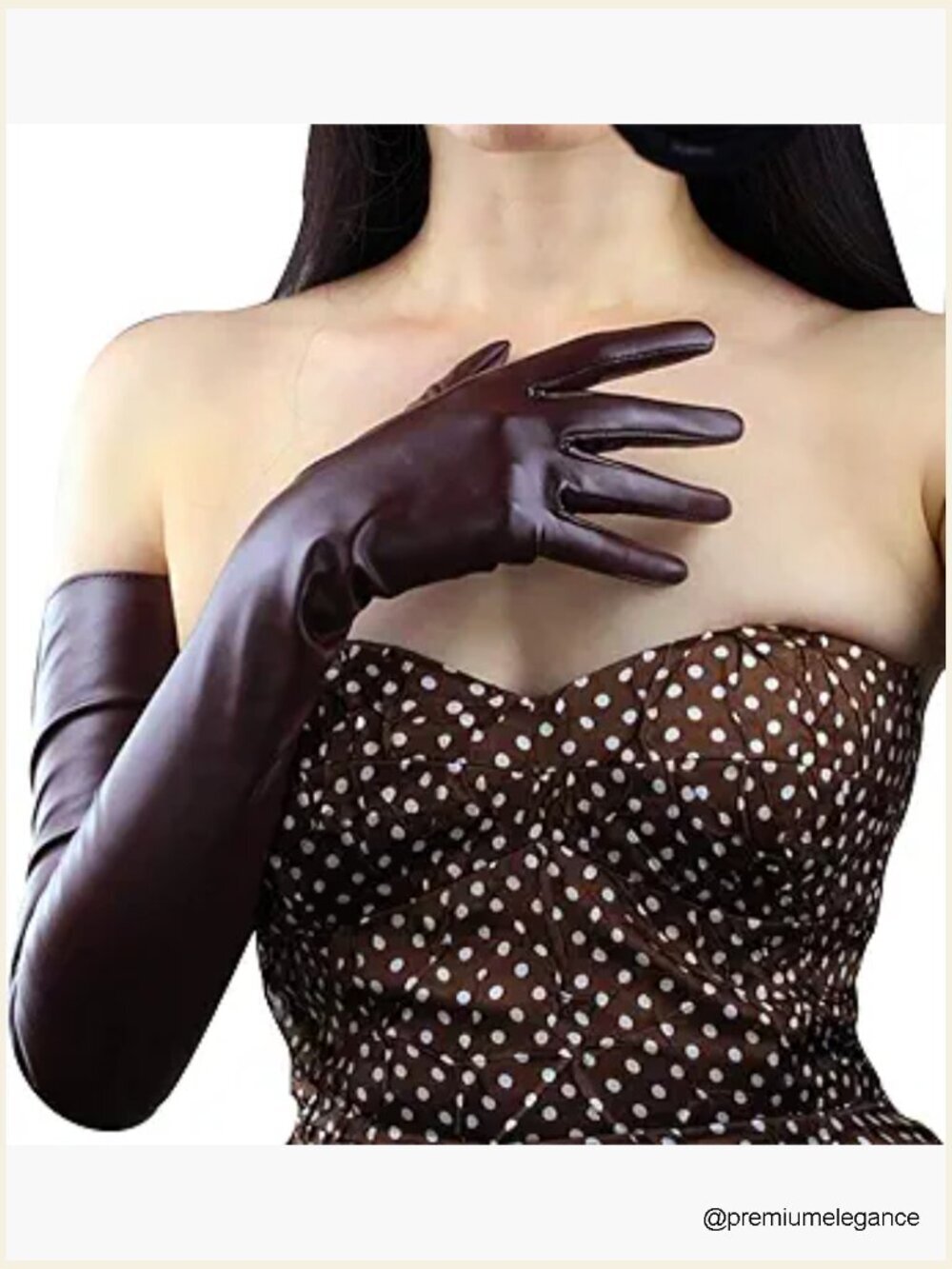 28" Shoulder Length Faux PU Leather Gloves for Costume